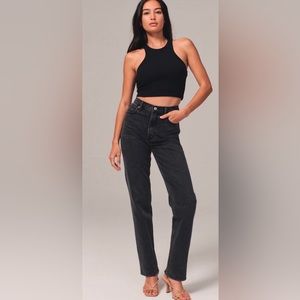 Abercrombie & Fitch Size 26/2R The Ankle Straight, Ultra High Rise Black Jeans